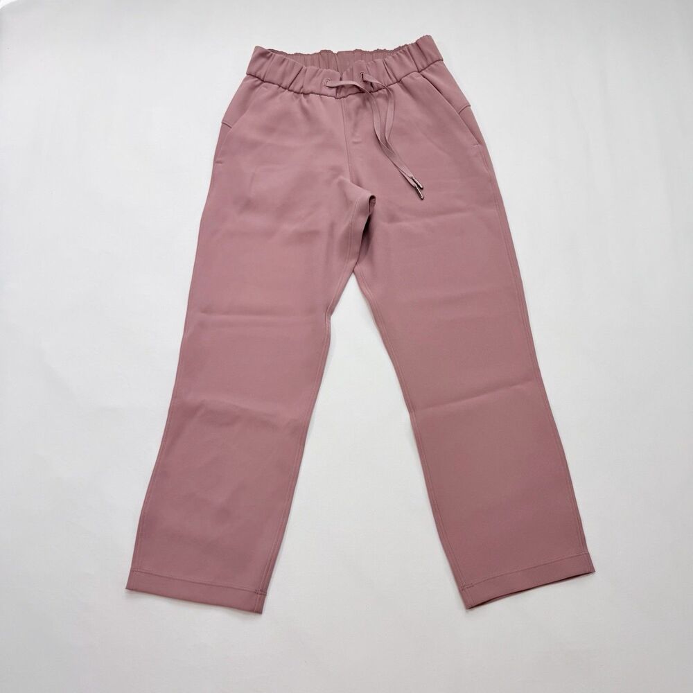 Lululemon On The Fly Crop Pant Woven Size 2 Red Dust Pockets Athleisure Travel